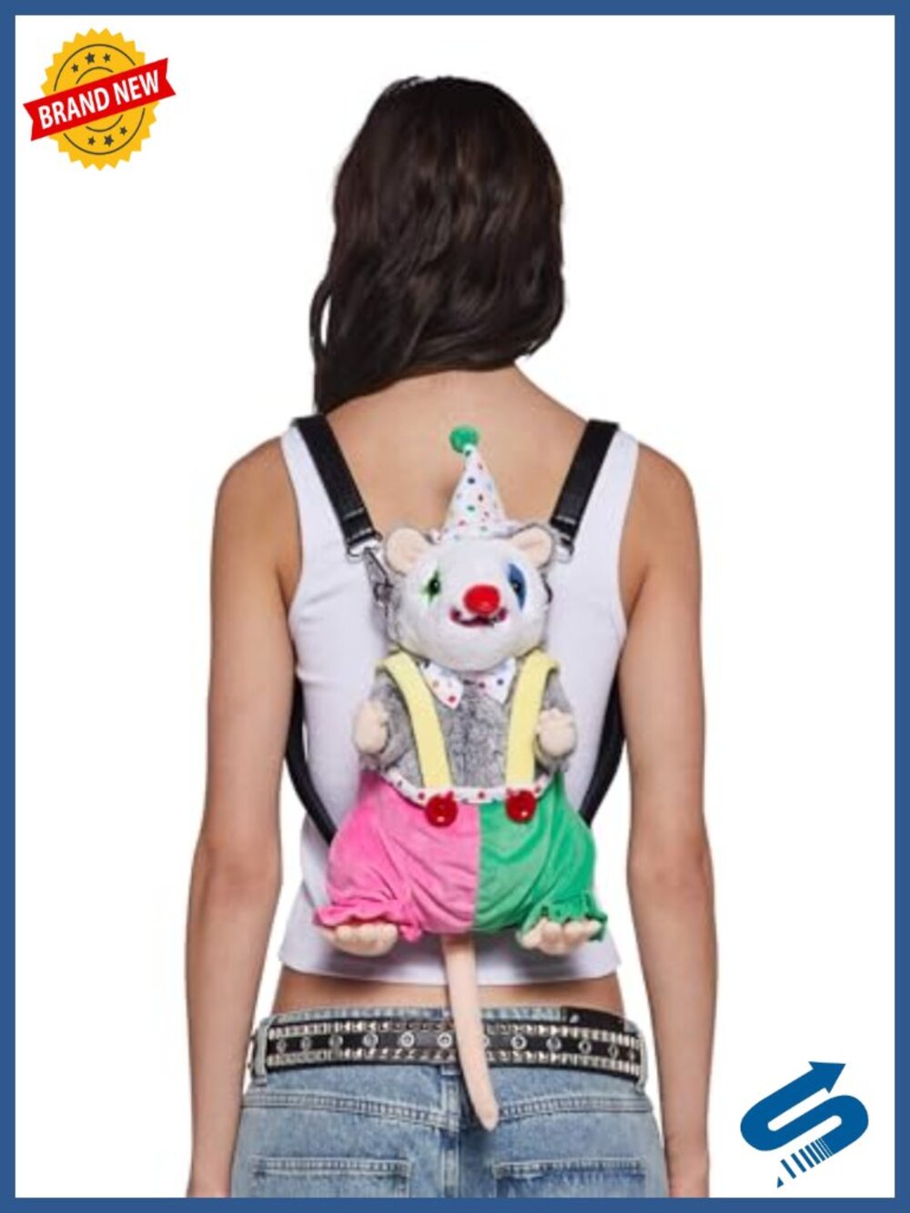 Plush Possum Backpack with Embroidered Star Eye and Adjustable Straps - Picture 1 of 5